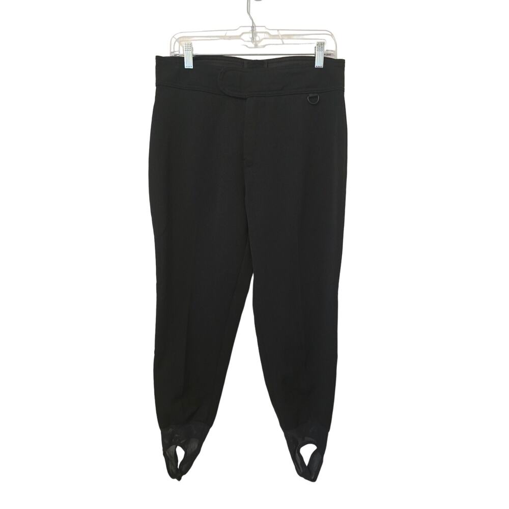 Schoeller Black Vintage Skifans Sturrup Stretch Winter Ski Pants Women's 14